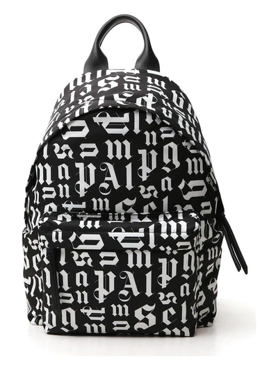 Shop Palm Angels Monogram Logo Backpack In Multi