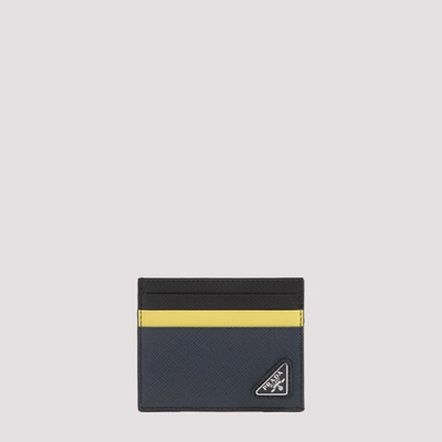 Shop Prada Logo Plaque Contrast Trim Cardholder In Multi