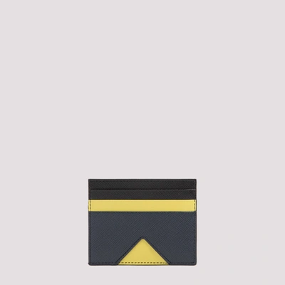Shop Prada Logo Plaque Contrast Trim Cardholder In Multi