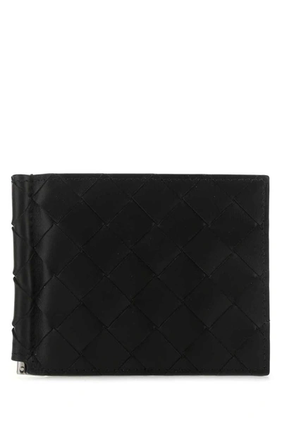 Shop Bottega Veneta Intrecciato Weave Wallet In Black