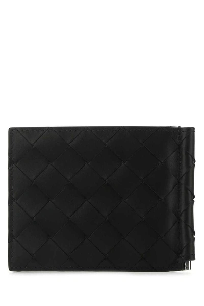 Shop Bottega Veneta Intrecciato Weave Wallet In Black