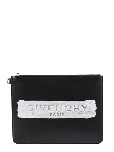 Black Givenchy Printed Clutch Bag