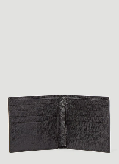 Shop Prada Saffiano Bifold Wallet In Black