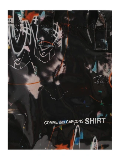 Shop Comme Des Garçons Shirt Futura Print Tote Bag In Multi