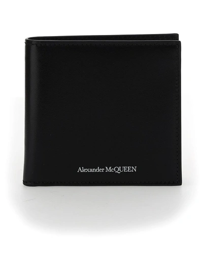 Shop Alexander Mcqueen Logo Billfold Wallet In Black
