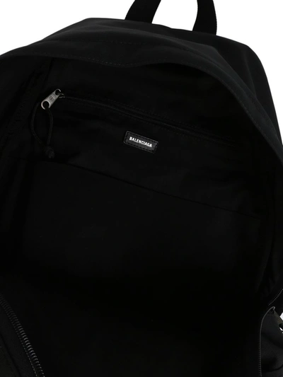 Shop Balenciaga Crew Printed Backpack In Black