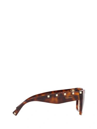 Shop Valentino Eyewear Square Frame Sunglasses In Brown