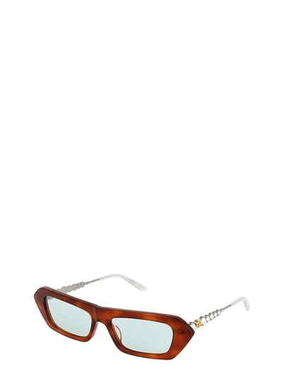 Shop Gucci Eyewear Rectangular Frame Sunglasses In Multi