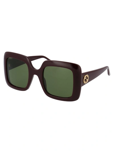 Shop Gucci Eyewear Square Frame Sunglasses In Brown