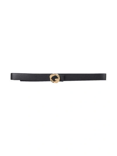 Shop Givenchy Sculpted G Buckle Belt In Black