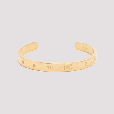 Shop Maison Margiela Numbers Engraved Bracelet In Gold