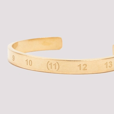 Shop Maison Margiela Numbers Engraved Bracelet In Gold