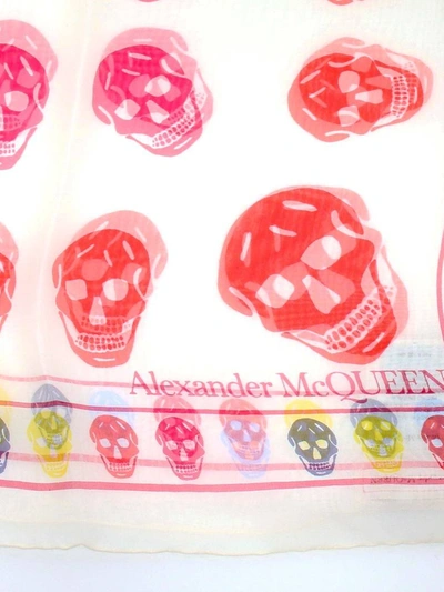Shop Alexander Mcqueen All Over Skull Print Scarf In Multi