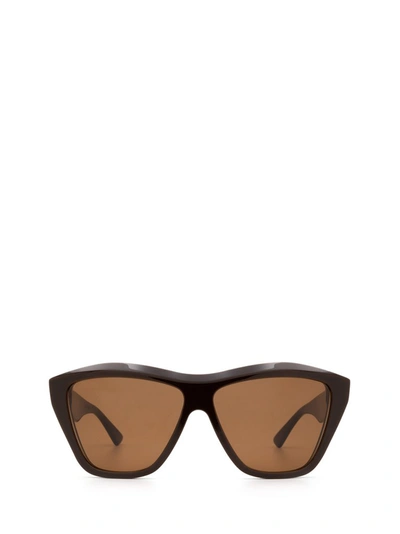 Shop Bottega Veneta Eyewear Square Frame Sunglasses In Brown