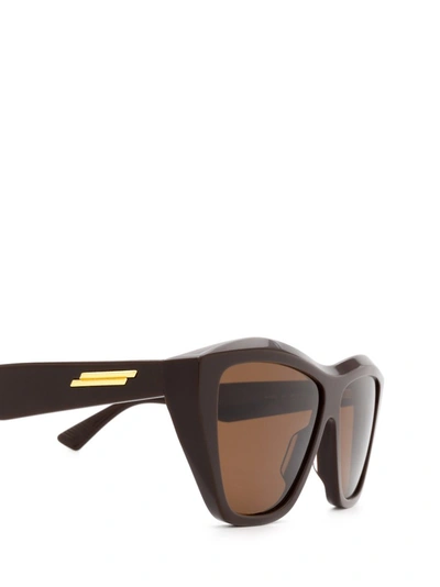 Shop Bottega Veneta Eyewear Square Frame Sunglasses In Brown