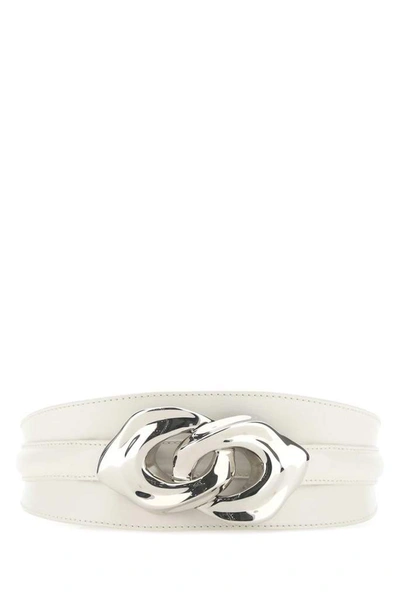 Shop Alexander Mcqueen Sculptural Link Belt In White