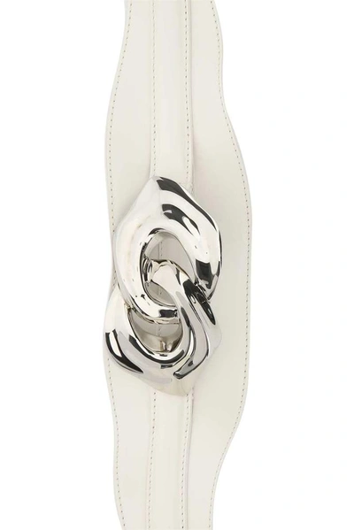 Shop Alexander Mcqueen Sculptural Link Belt In White