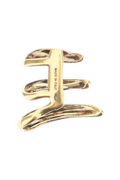 Shop Alexander Mcqueen Triple Hook Ear Cuff In Gold