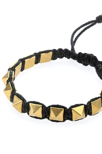 Shop Valentino Garavani Rockstud Bracelet In Black