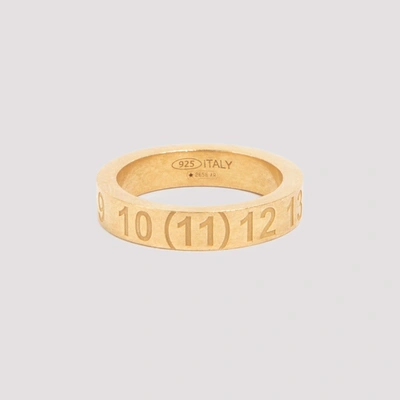 Shop Maison Margiela Numbers Engraved Ring In Gold