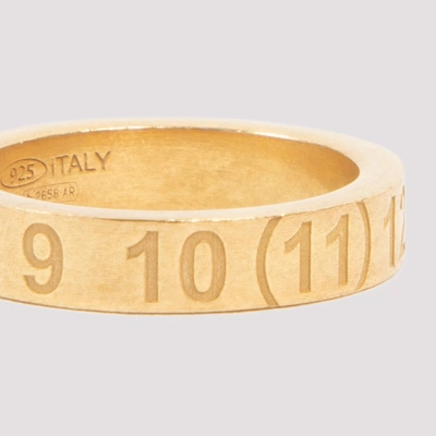 Shop Maison Margiela Numbers Engraved Ring In Gold