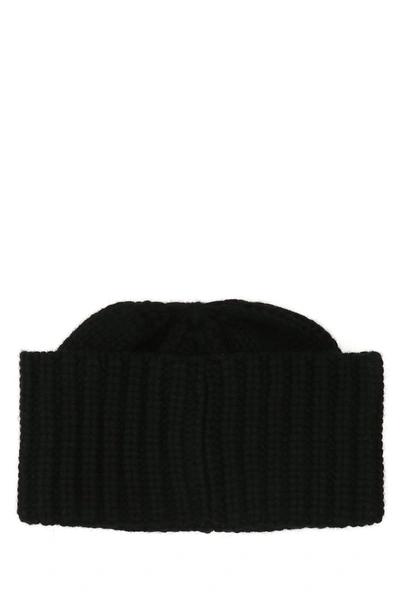 Shop Saint Laurent Knitted Cuff Beanie In Black
