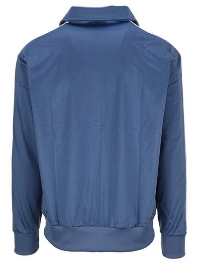 Shop Adidas Originals Adicolor Firebird Zipped Sweatshirt In Blue