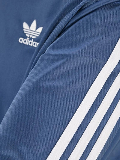 Shop Adidas Originals Adicolor Firebird Zipped Sweatshirt In Blue