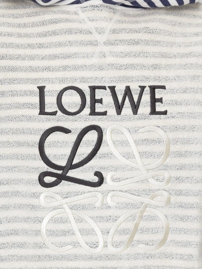 Shop Loewe Reverse Fleece Anagram Hoodie In Multi