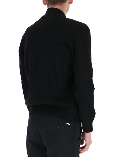 Shop Canada Goose Hybridge Padded Panel Knit Jacket In Black