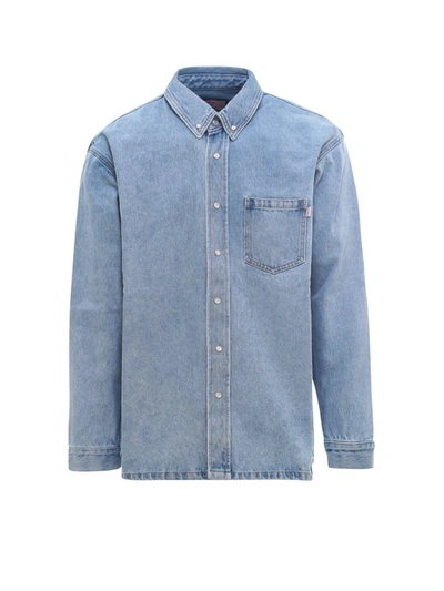 Shop Martine Rose Yalta Denim Shirt In Blue