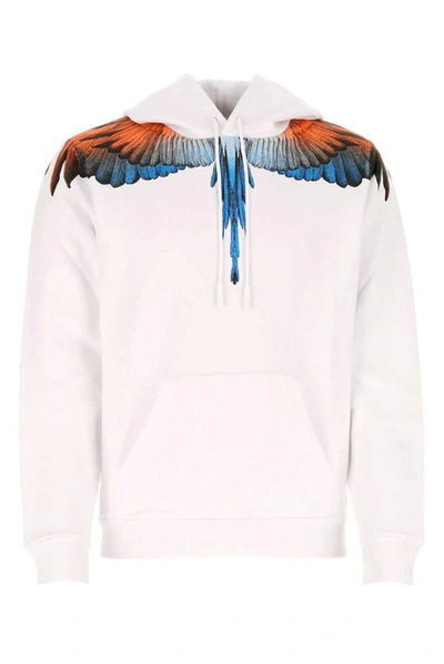 Shop Marcelo Burlon County Of Milan Wings Printed Hoodie In White