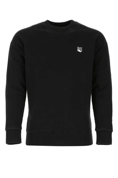 Shop Maison Kitsuné Fox Head Patch Sweatshirt In Black