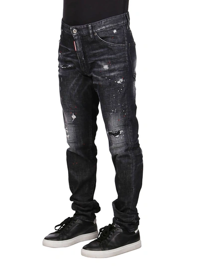 Shop Dsquared2 Cool Guy Tapered Jeans In Black