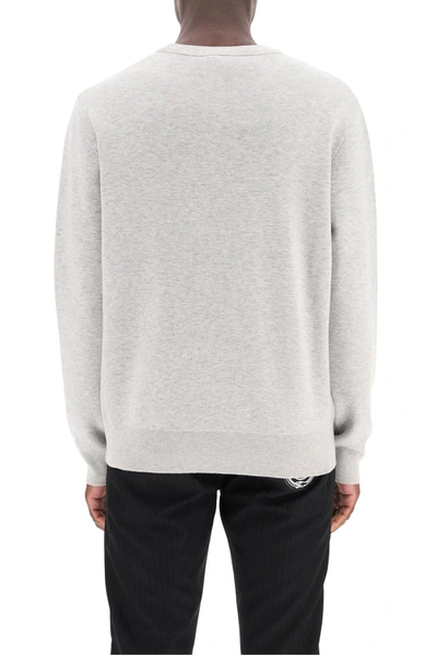Shop Kenzo Tiger Embroidered Sweater In Grey