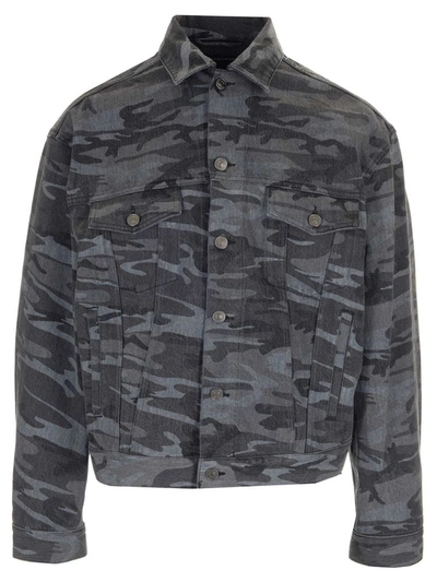 Balenciaga Camouflage-Print Denim Jacket