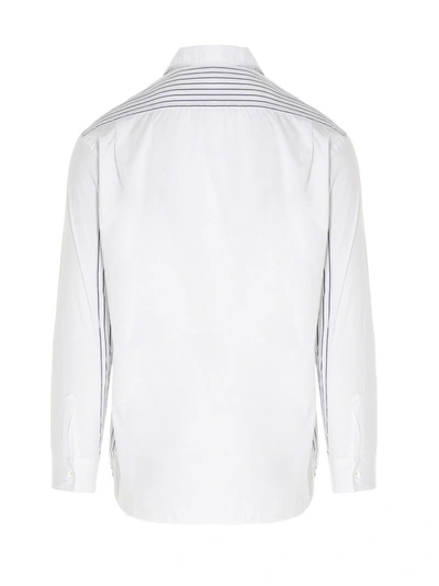 Shop Comme Des Garçons Shirt Striped Panelled Shirt In Multi