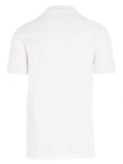 Shop Alexander Mcqueen Skull Patch Polo Shirt In White