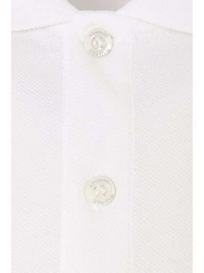 Shop Alexander Mcqueen Skull Patch Polo Shirt In White