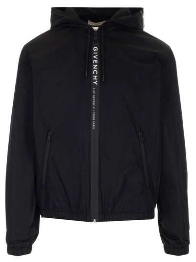 Shop Givenchy Address Windbreaker Jacket In Black