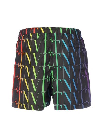 Shop Valentino Vltn Times Printed Swimming Shorts In Multi