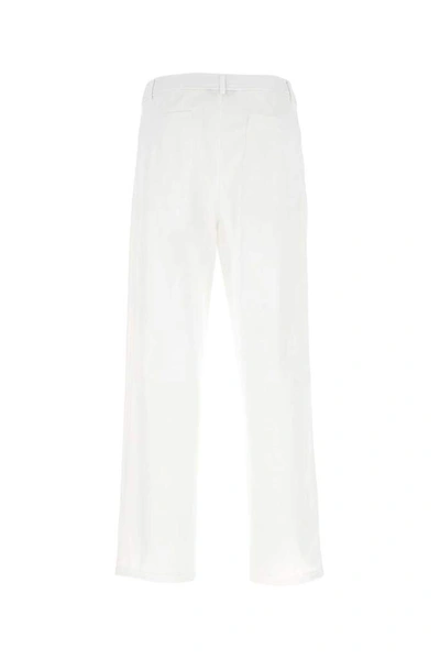 Shop Valentino Vltn Tag Technical Jersey Pants In White