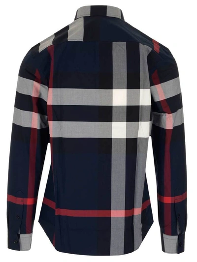 Shop Burberry Check Chest Pocket Shirt In Multi