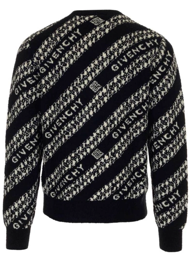 Shop Givenchy Chain Intarsia Knit Jumper In Black
