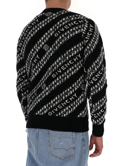 Shop Givenchy Chain Intarsia Knit Jumper In Black