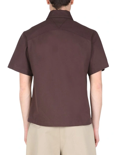 Shop Bottega Veneta Buttoned Short In Brown