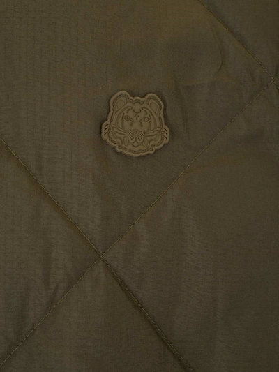 Shop Kenzo Logo Patch Reversible Jacket In Brown