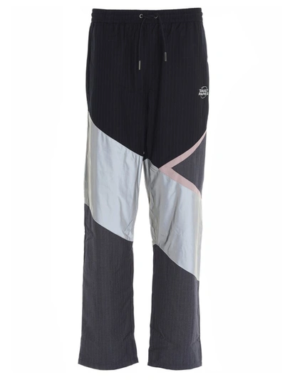 Shop Daily Paper Color Block Drawstring Track Pants In Multi