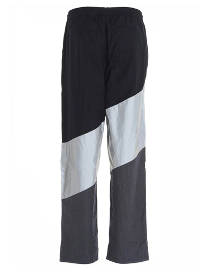 Shop Daily Paper Color Block Drawstring Track Pants In Multi