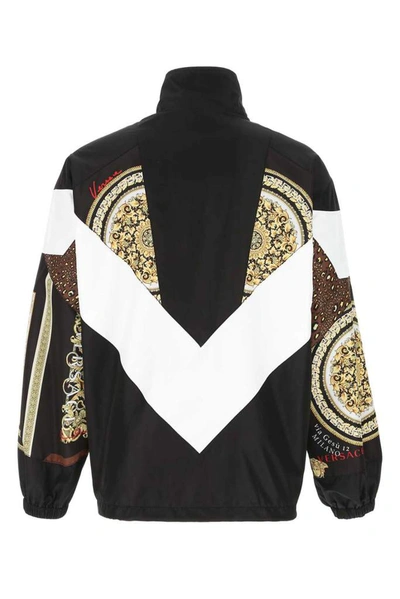 Shop Versace Barocco Mosaic Print Jacket In Multi